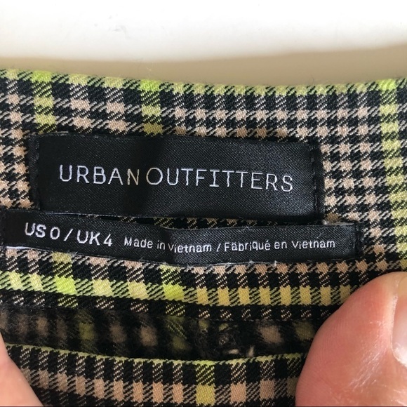 Urban Outfitters Plaid Slim Fit Flare Leg Pants Size US 0/UK 4 - Picture 7 of 15